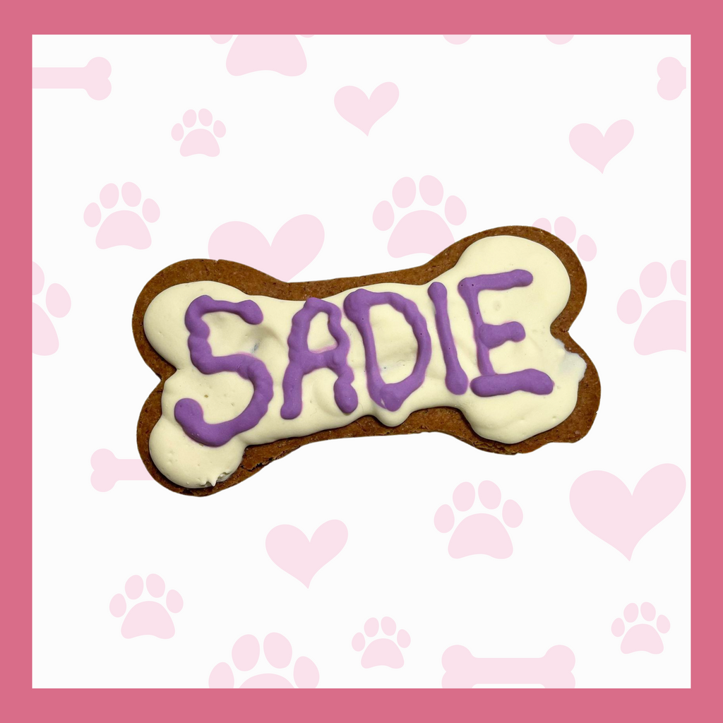🐾 Personalized Iced Peanut Butter Bones – Set of 3