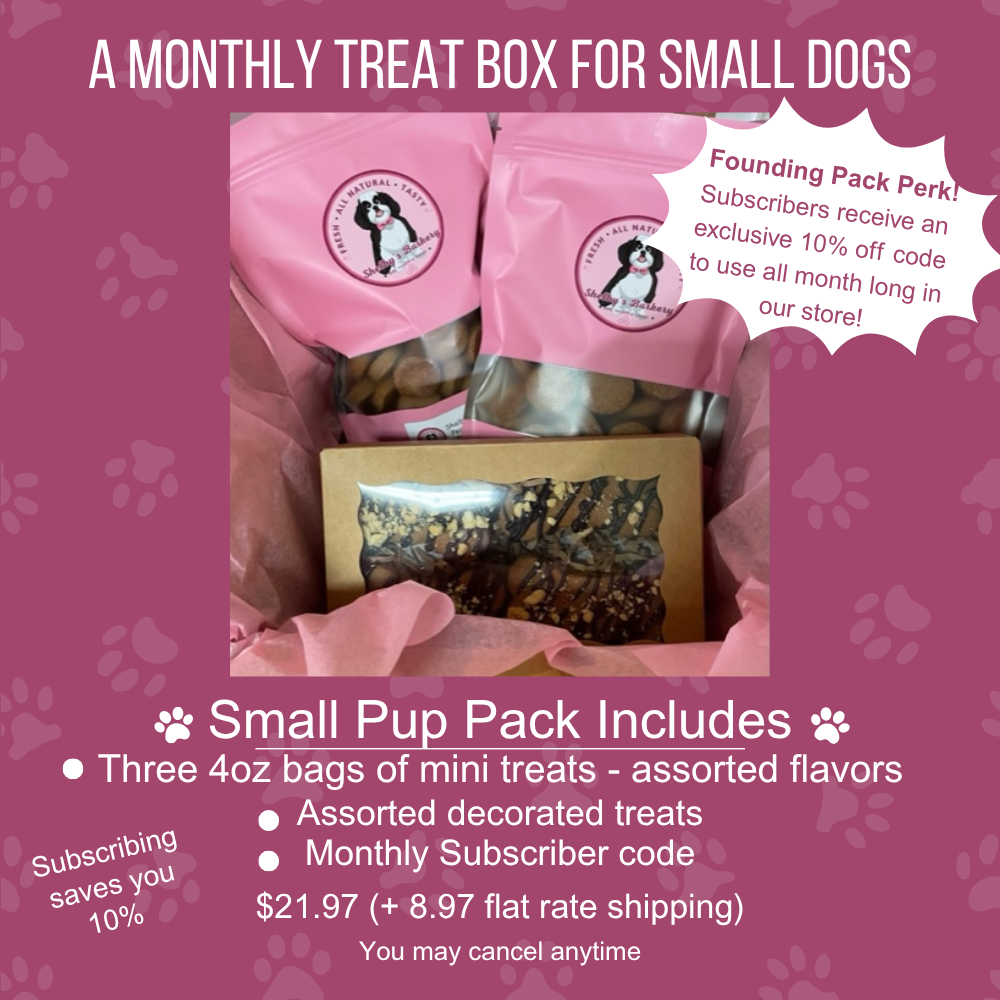 Small Pup Pack – Monthly Treat Box for Small Dogs